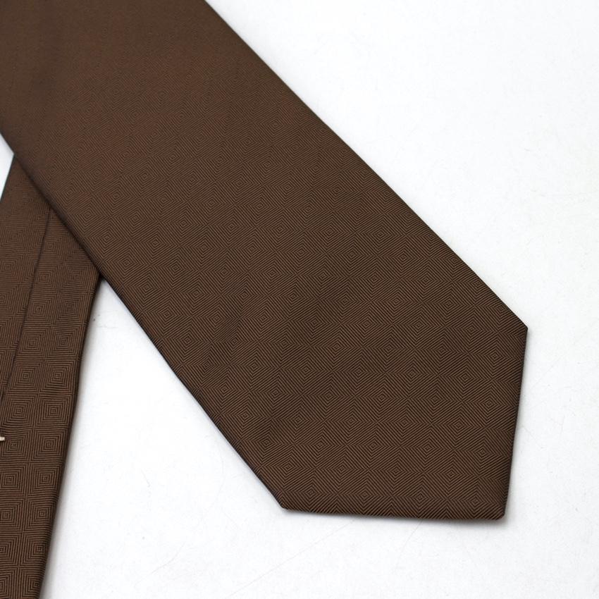 Albert Goldberg Brown Silk Sheen Tie