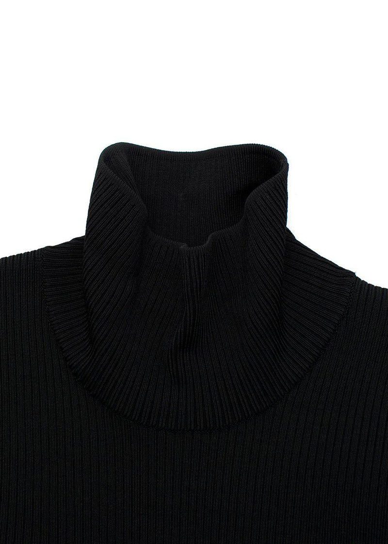 Black Stretch Knit Bustier Cut-Out Mini Dress