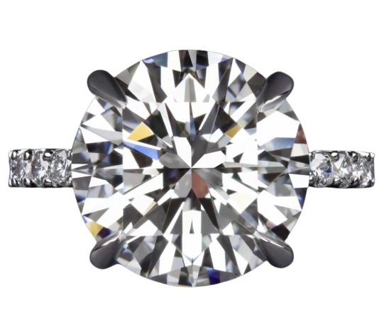 Verde 5ct IGI Certified Lab Grown Round Cut Diamond Ring