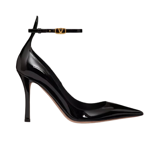Valentino Tan-Go patent leather pumps