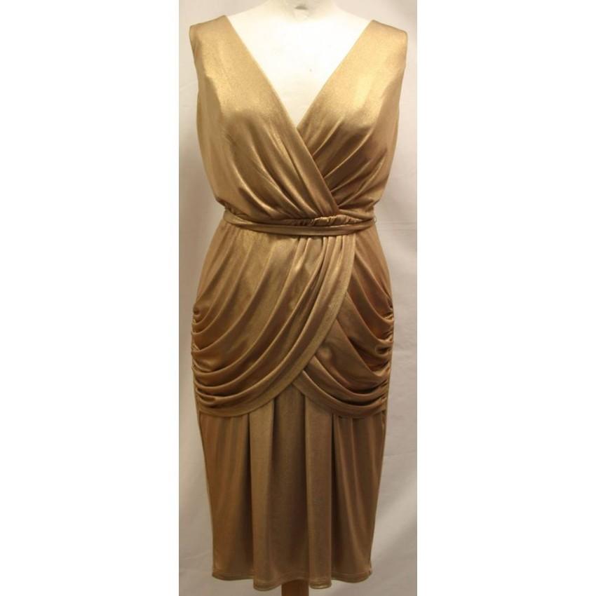 Alice by Temperley Metallic Draped Mini Dress