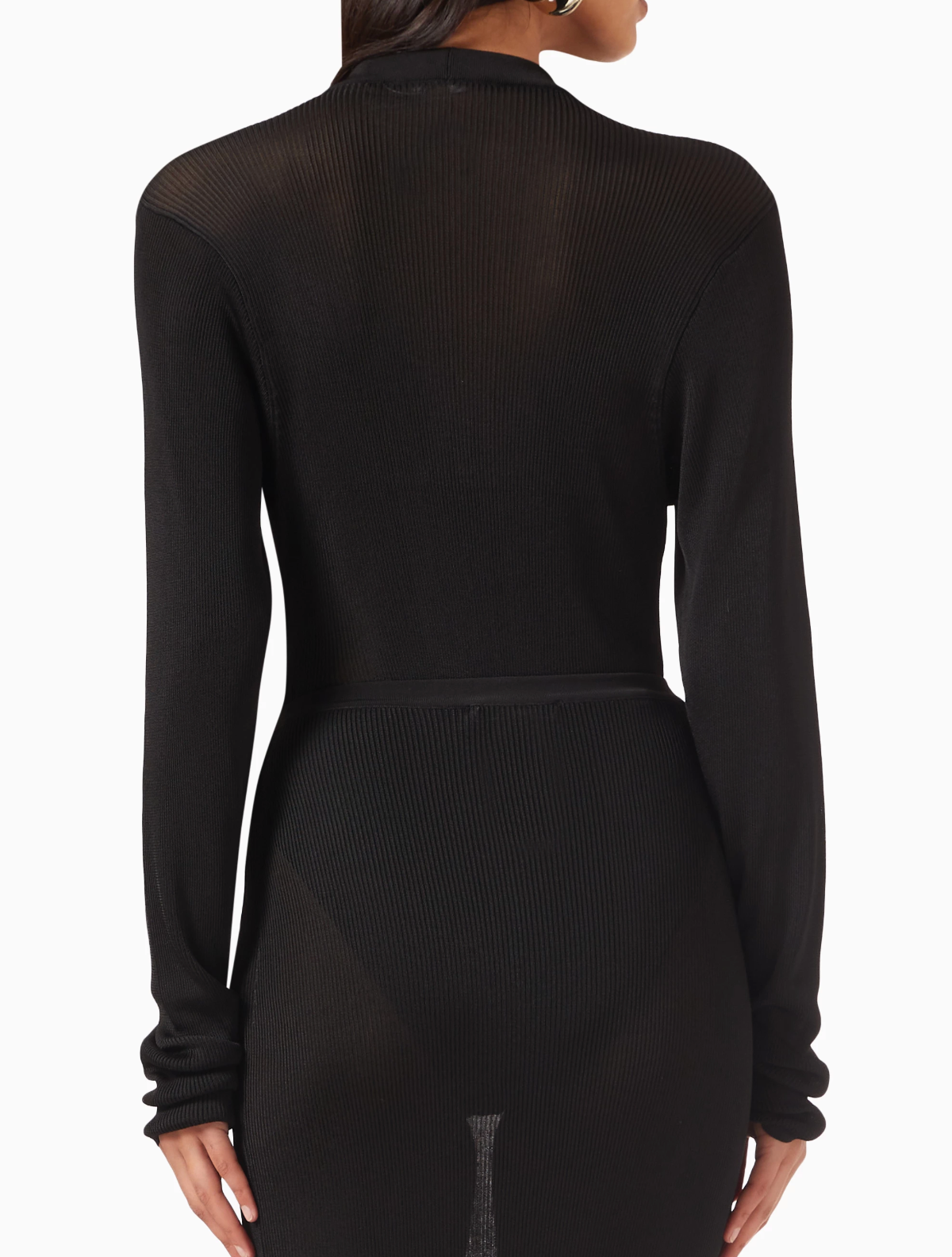 Nensi Dojaka Semi-Sheer Ribbed Bodysuit