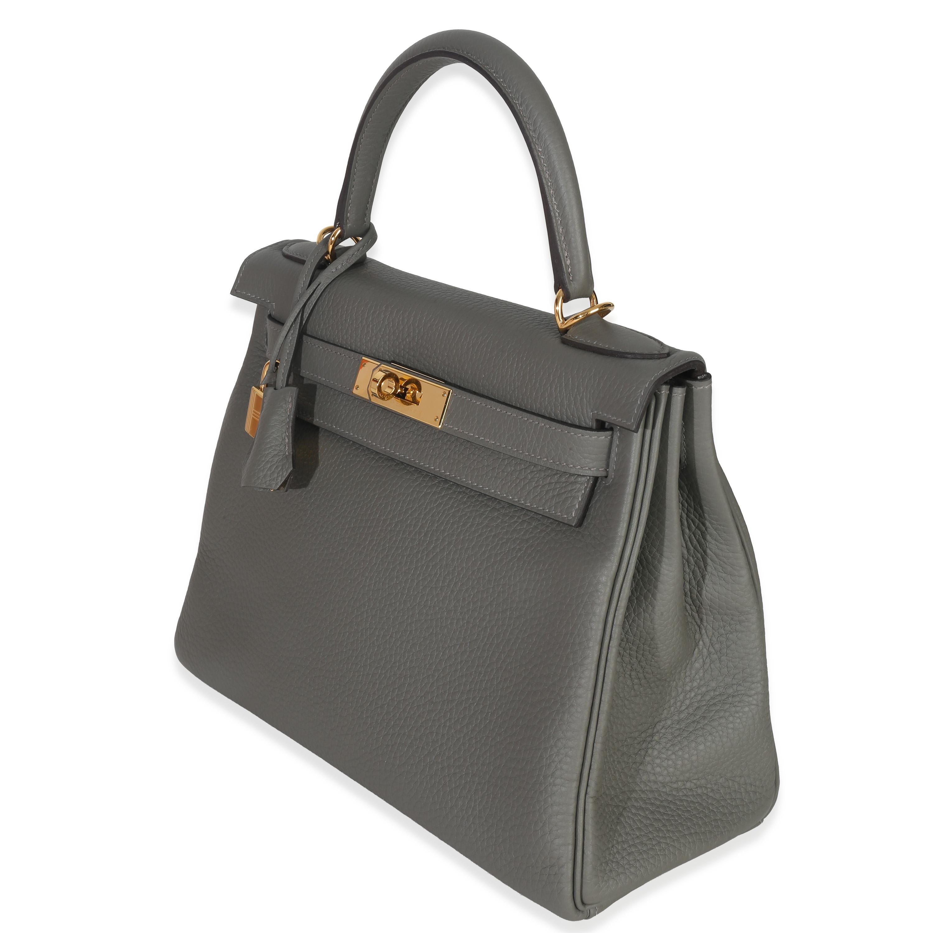 Hermès Kelly 28 Gris Meyer Clemence GHW