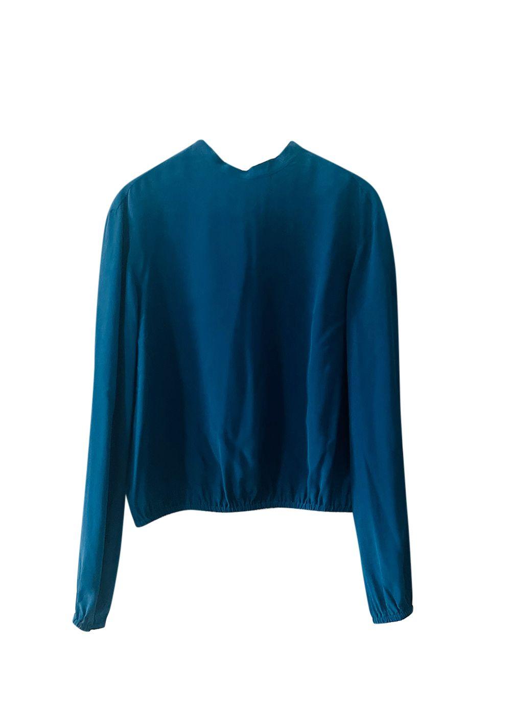 Red Valentino Blue Silk Blouse