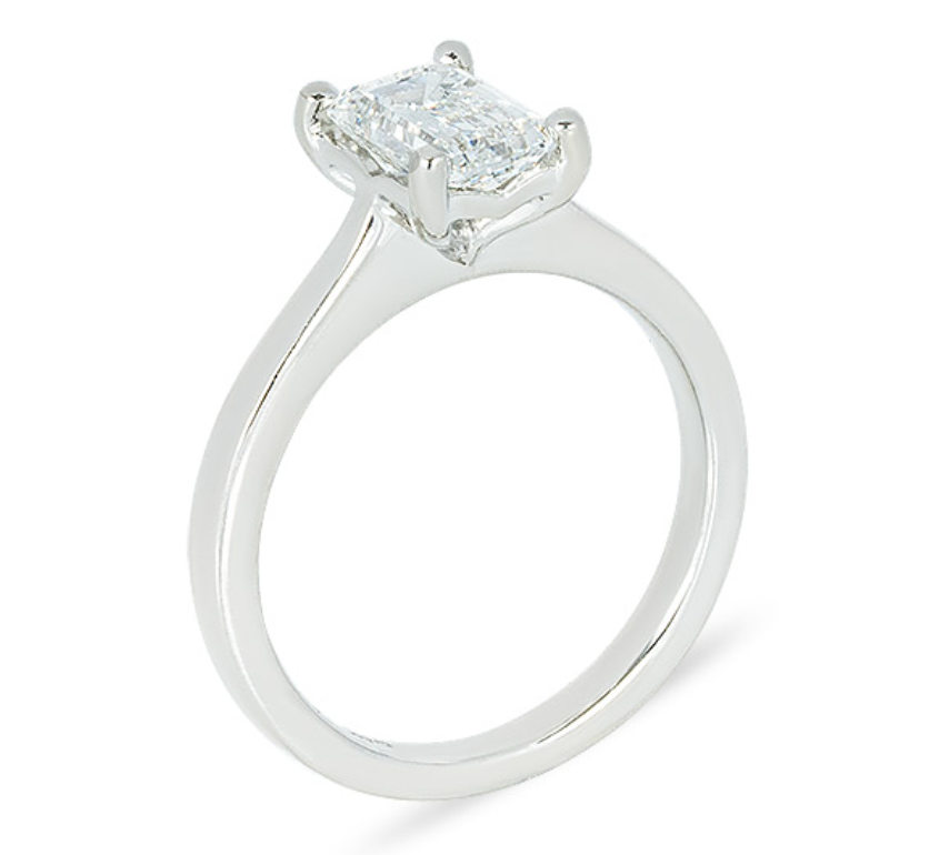 Bespoke Platinum set Lab Diamond Solitaire Ring - Size 53
