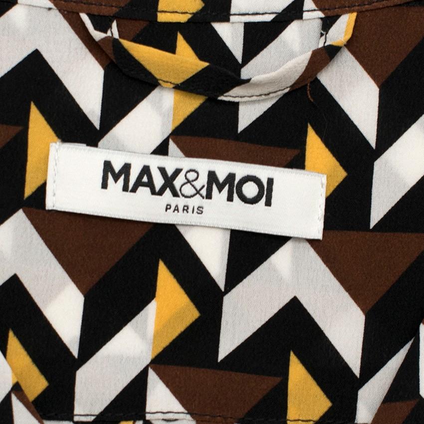 Max & Moi Geometric Print Silk Dress