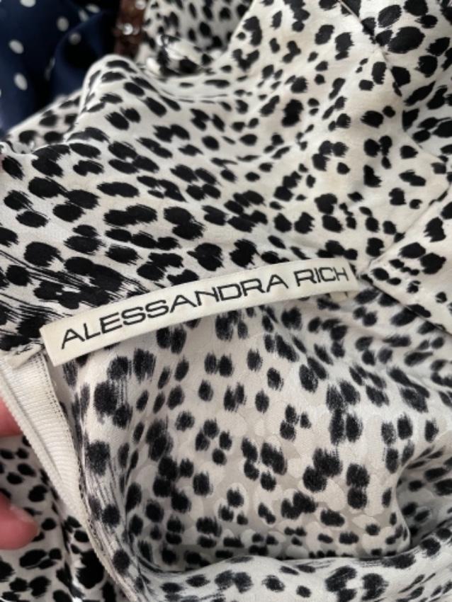 Alessandra Rich Silk Jacquard Leopard Skater Dress