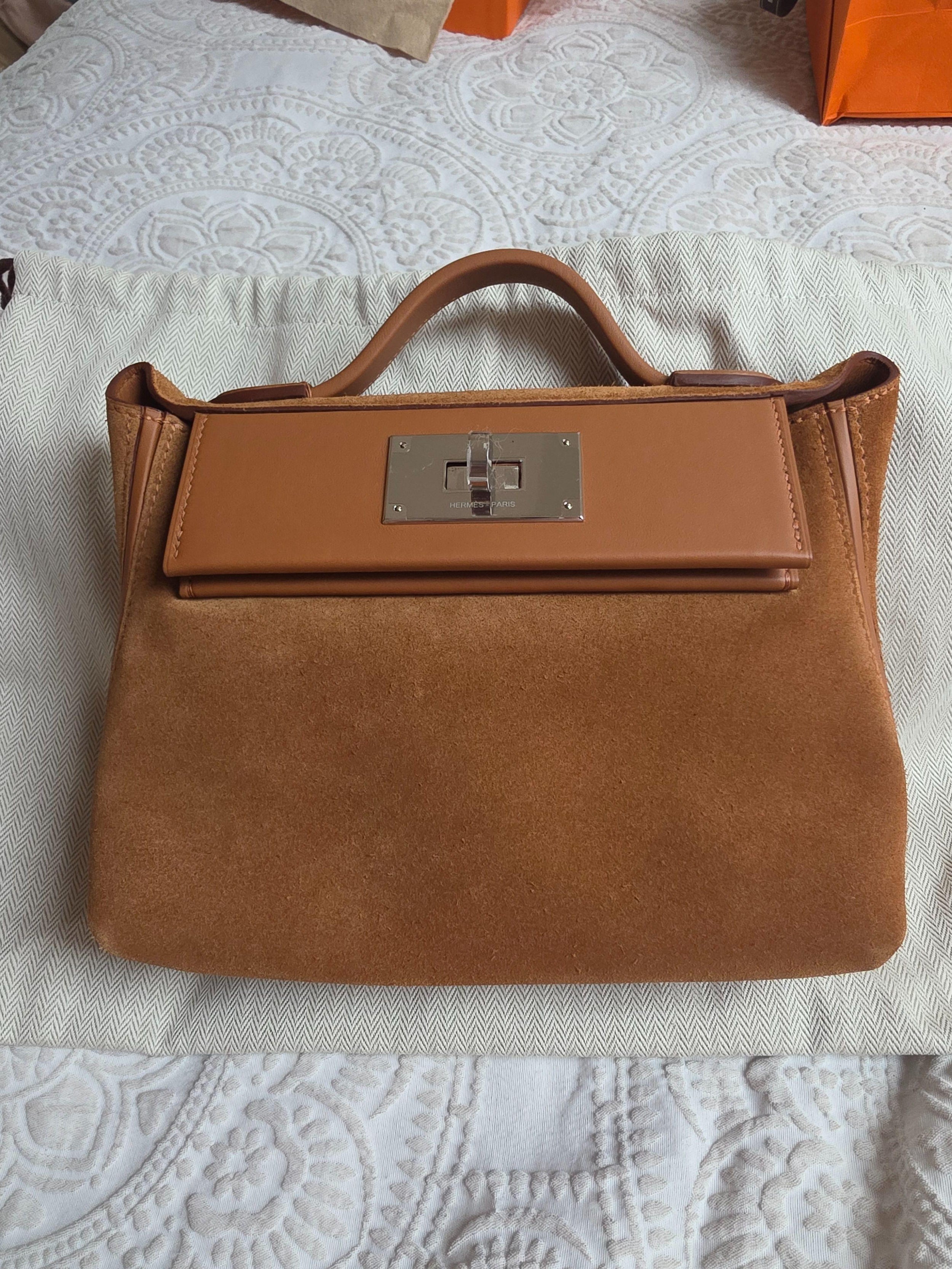 Hermés Tan 24/24 21 Grizzly Bag