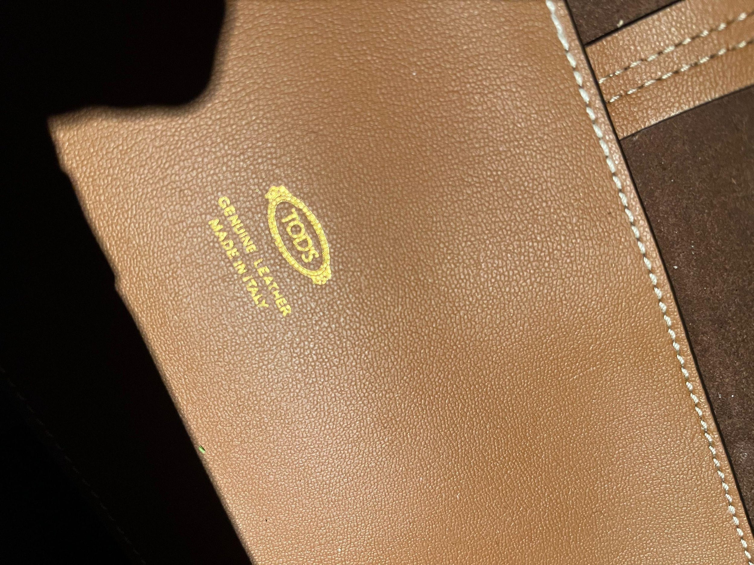 Tods Tan Leather Shopper Tote Bag