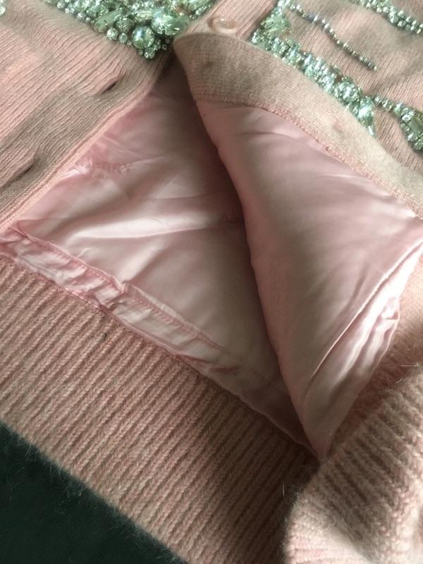 Burberry Pink Crystal Embellished Cardigan