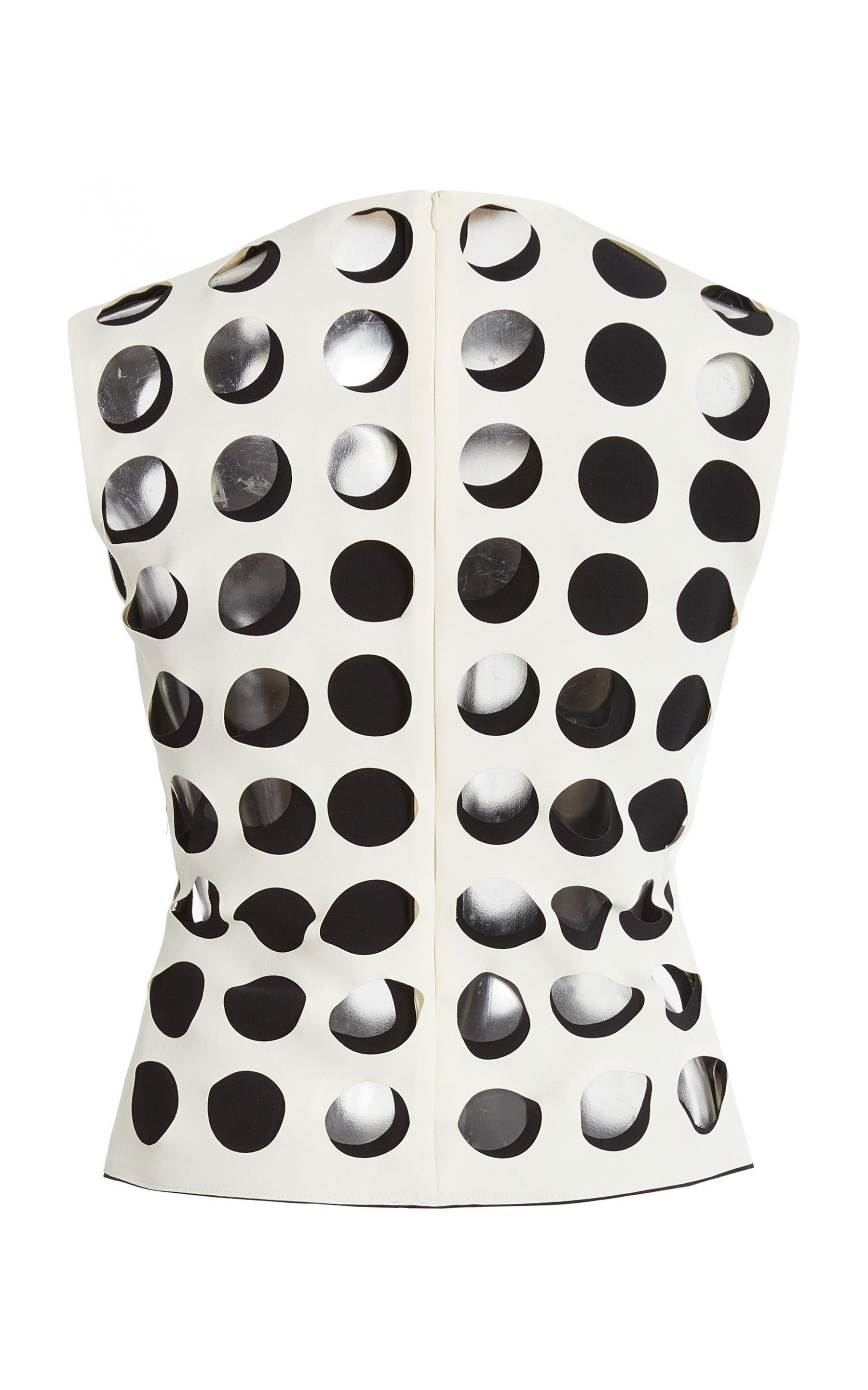 A.W.A.K.E. Mode White Layered Holes Sleeveless Top