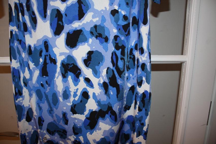 Philipp Plein Blue Animal Print Dress