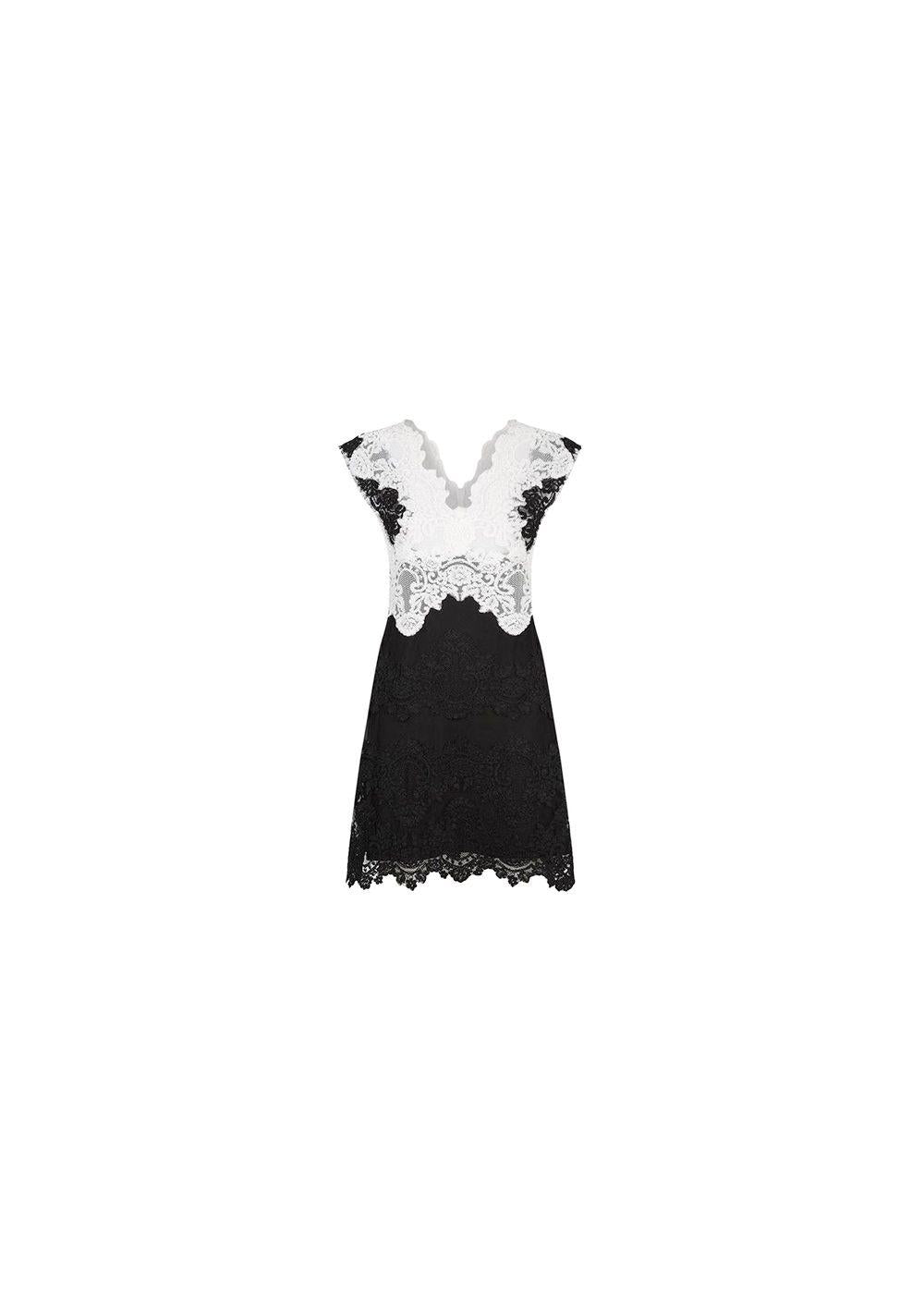 Black & White Lace Butterfly Dress