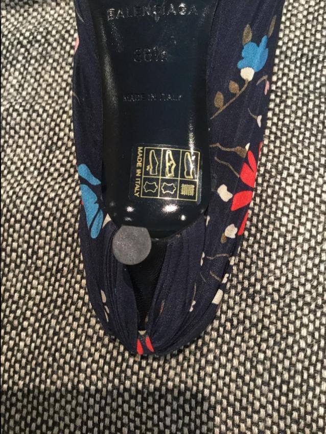 Balenciaga Floral Print Knife Mules