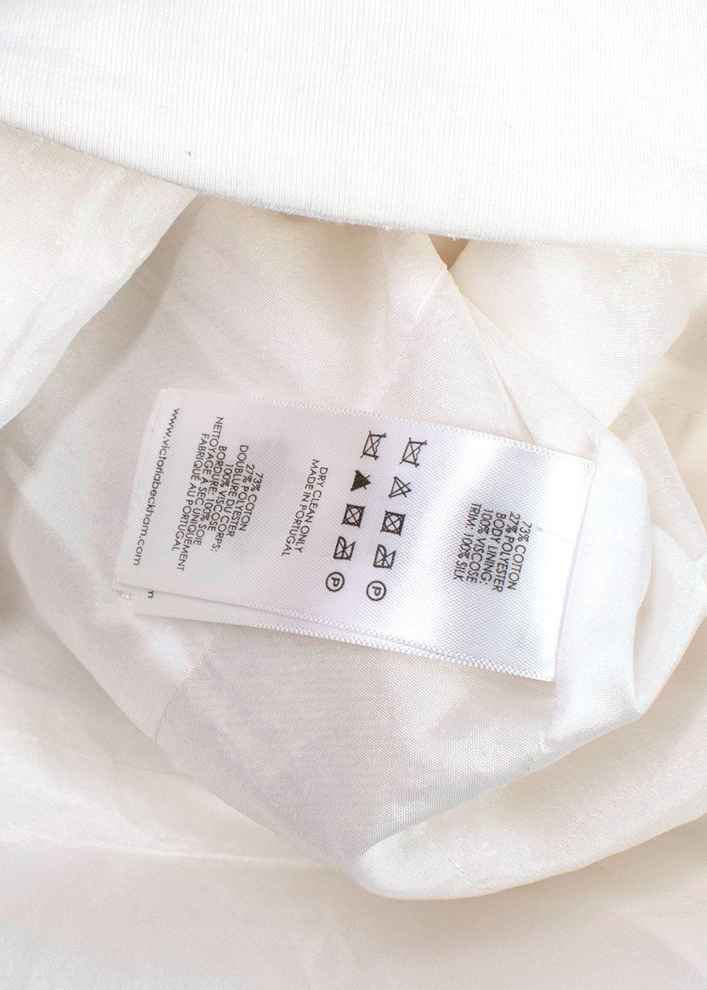 Victoria Beckham White Sleeveless Crepe Top