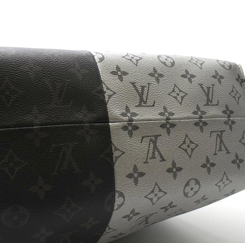 Louis Vuitton Black & Silver Split Monogram Runway Tote