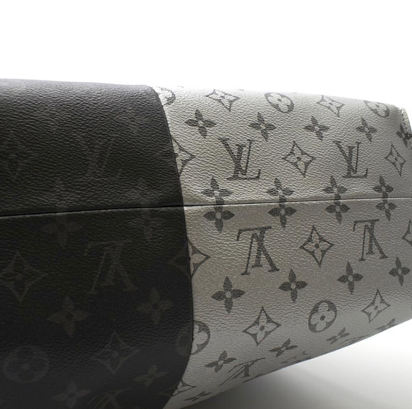 Louis Vuitton Black & Silver Split Monogram Runway Tote