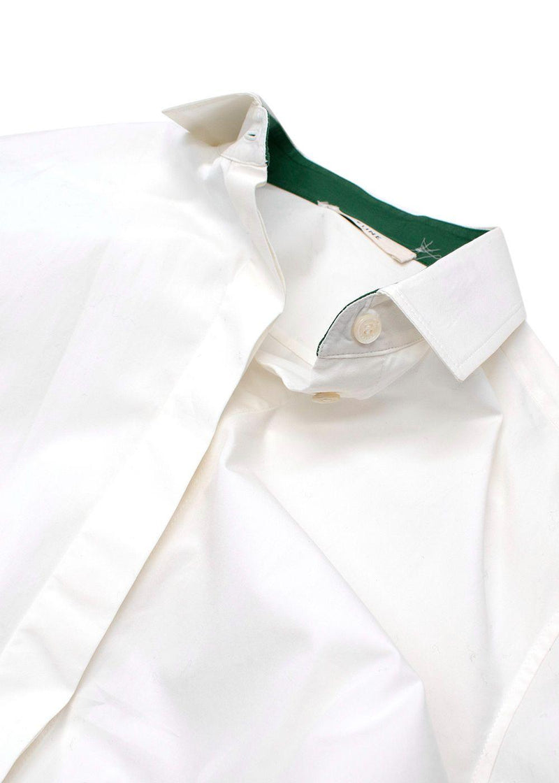 Celine White Collared Cotton Shirt