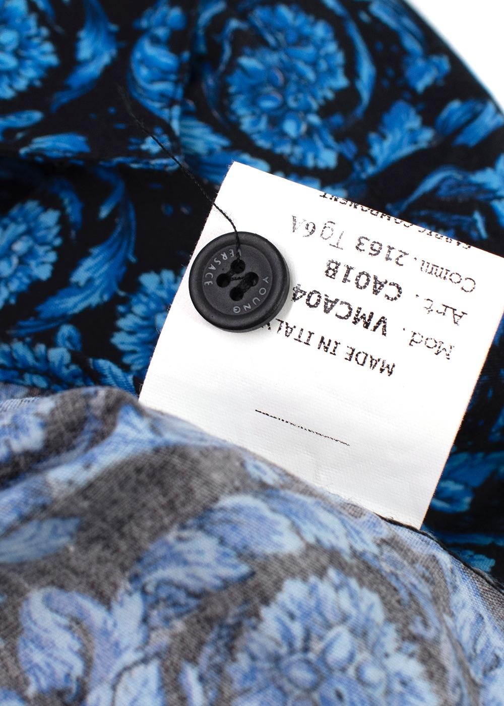 Young Versace 6Y Blue Printed shirt