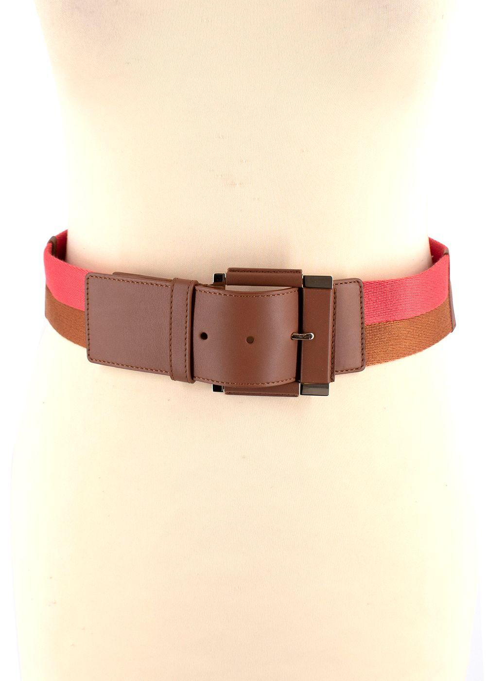 Loro Piana Bicolour Fabric Belt - Size 75