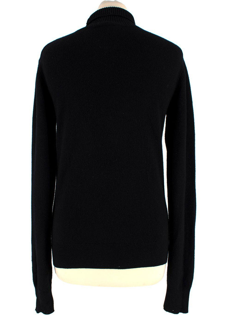 Chloe Black Gold Horse Turtleneck Sweater