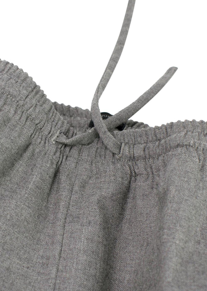 Joseph Grey Tailored Drawstring Waist Wool Trousers