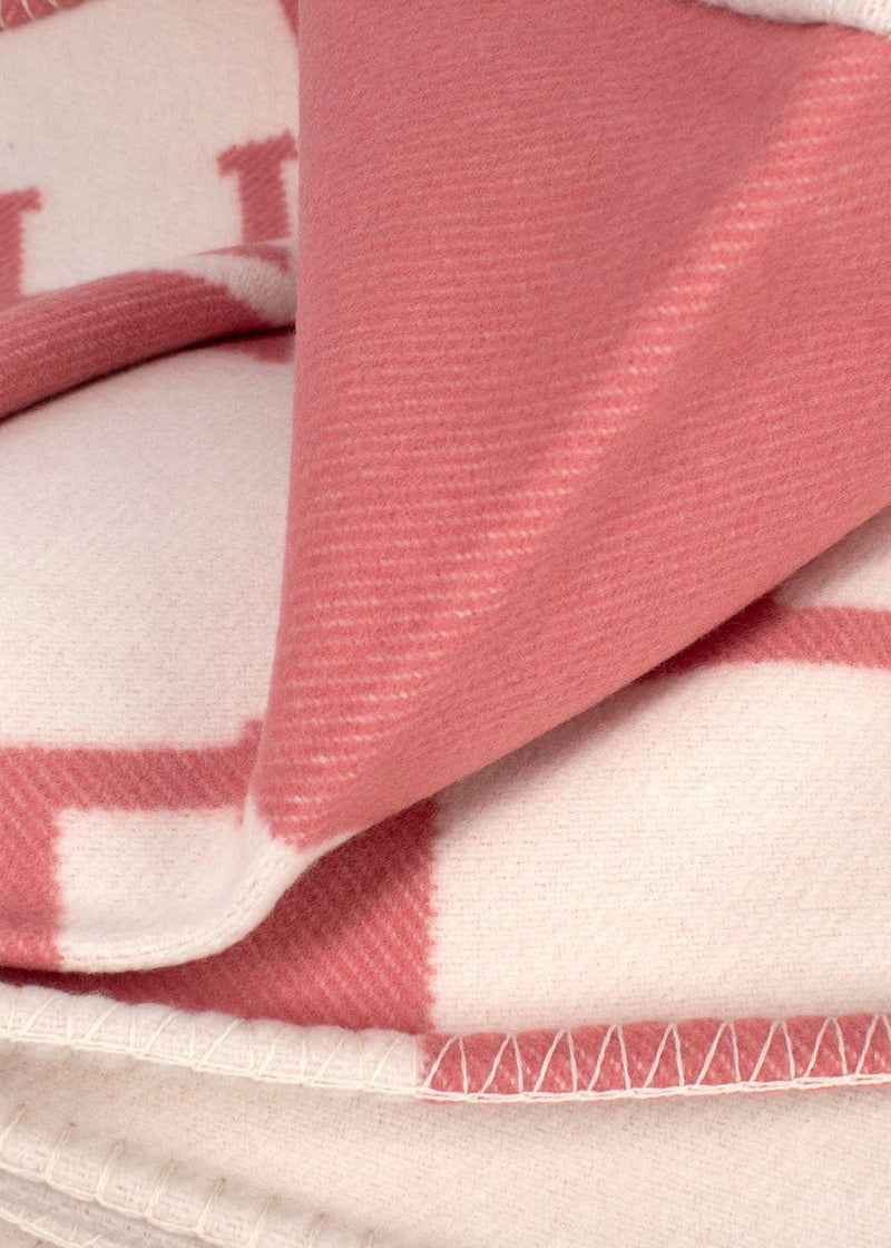 Hermes  Pink and Cream Avalon Baby Blanket