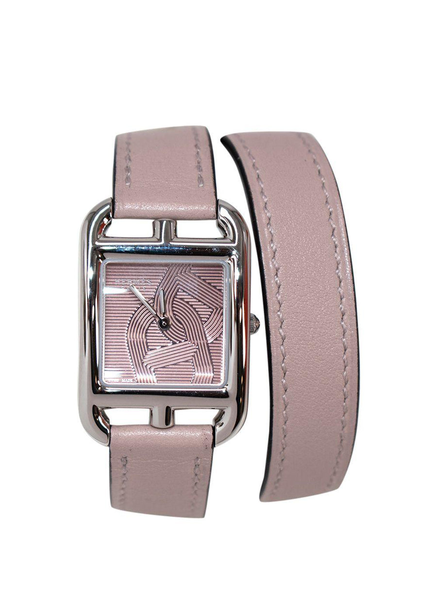 Hermes Glycine Anchor Chain Small Model Cape Cod Watch with Double Tour Strap