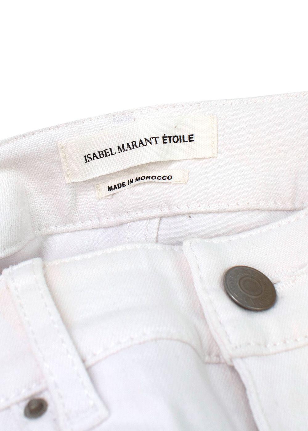 Isabel Marant White & Navy Slim Leg Jeans