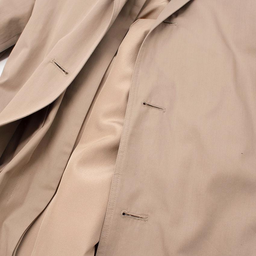 Rokh Beige Gabardine Double-Layered Trench Coat