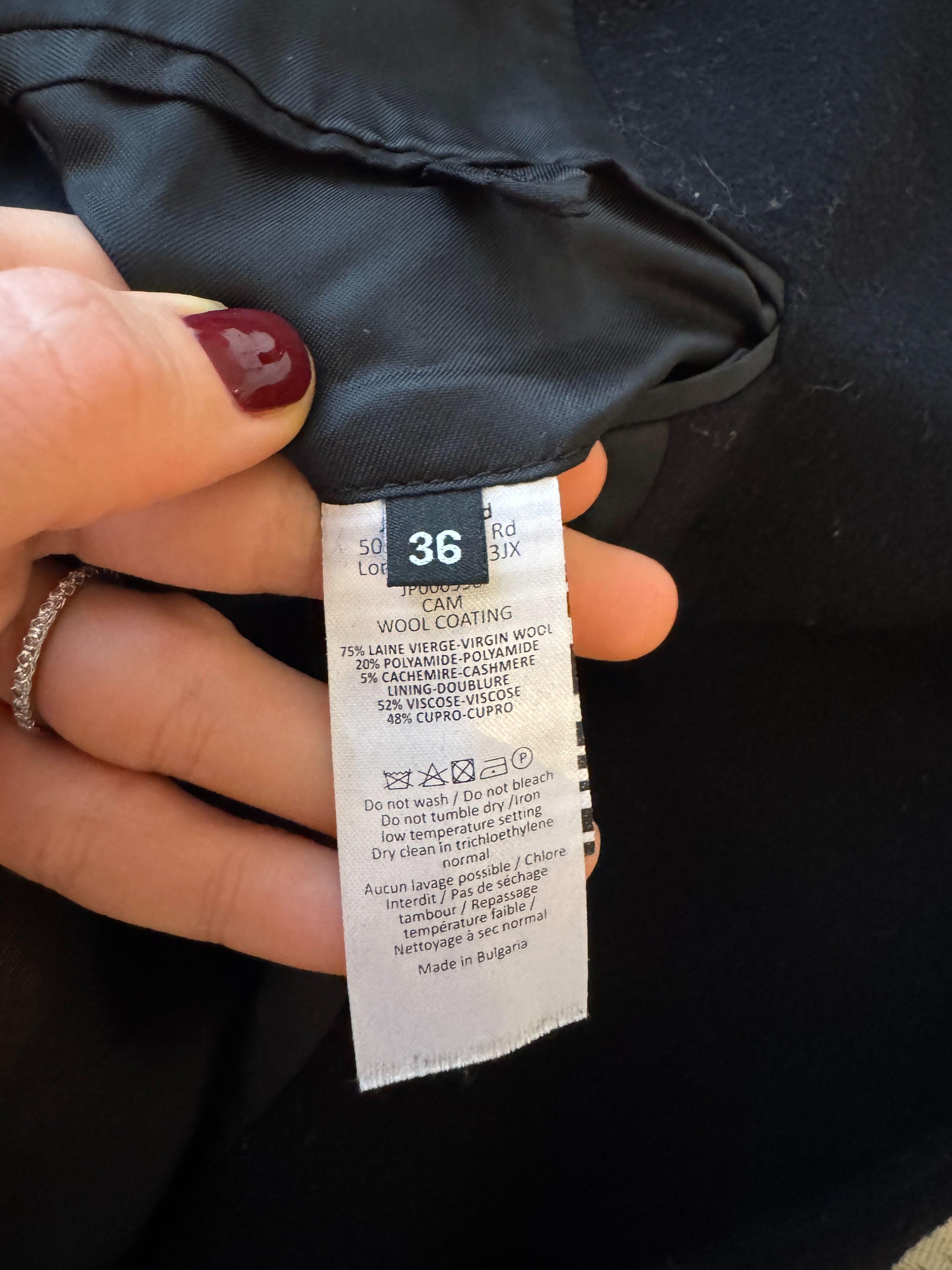 Joseph Black Wool/Cashmere Coat