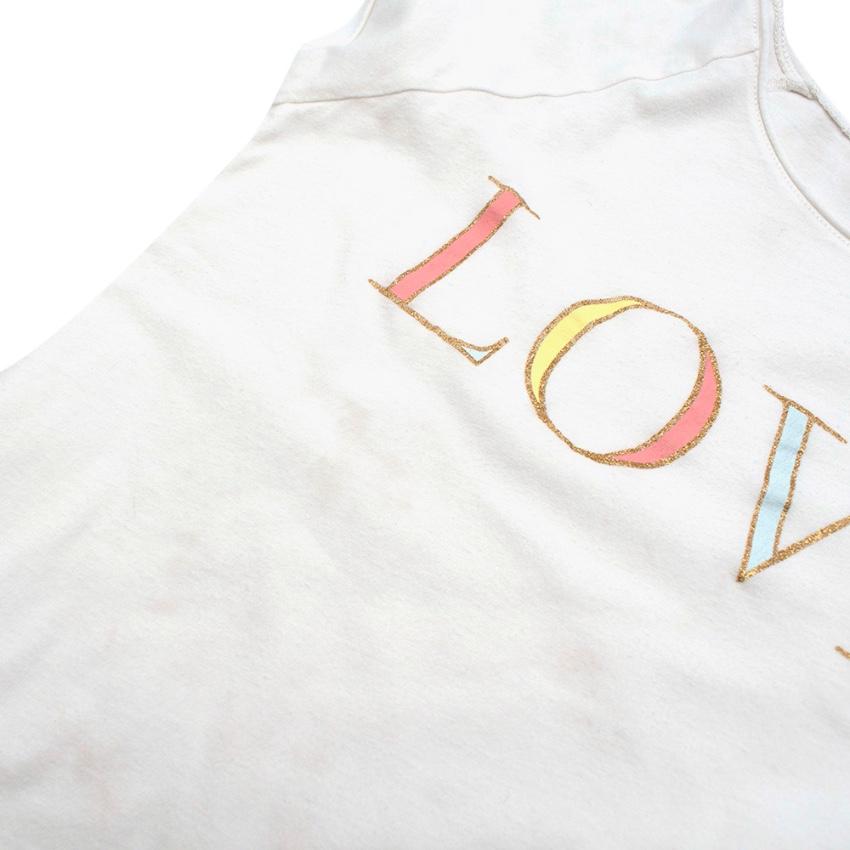 Bonpoint White Cotton Love Print T-shirt