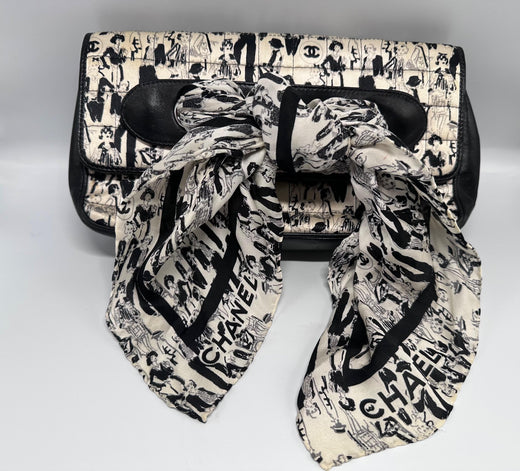 Limited Edition Silk Printed Chocolate Bar Scarf Shoulder Bag