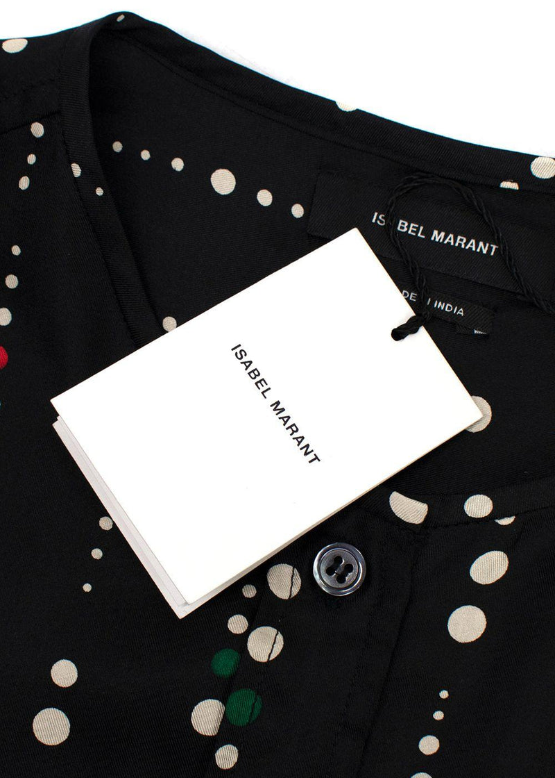 Isabel Marant Gemma Polka Dot Black Silk Blouse