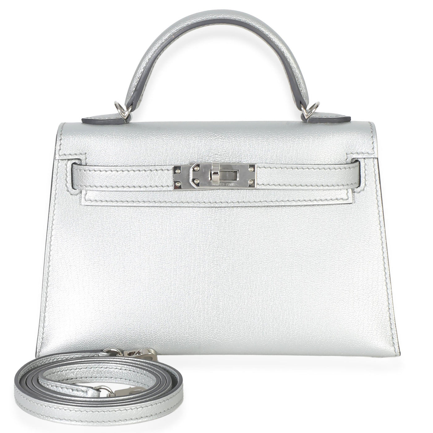 Hermès  Chevre Chamkilight Sellier Mini Kelly II 20 PHW
