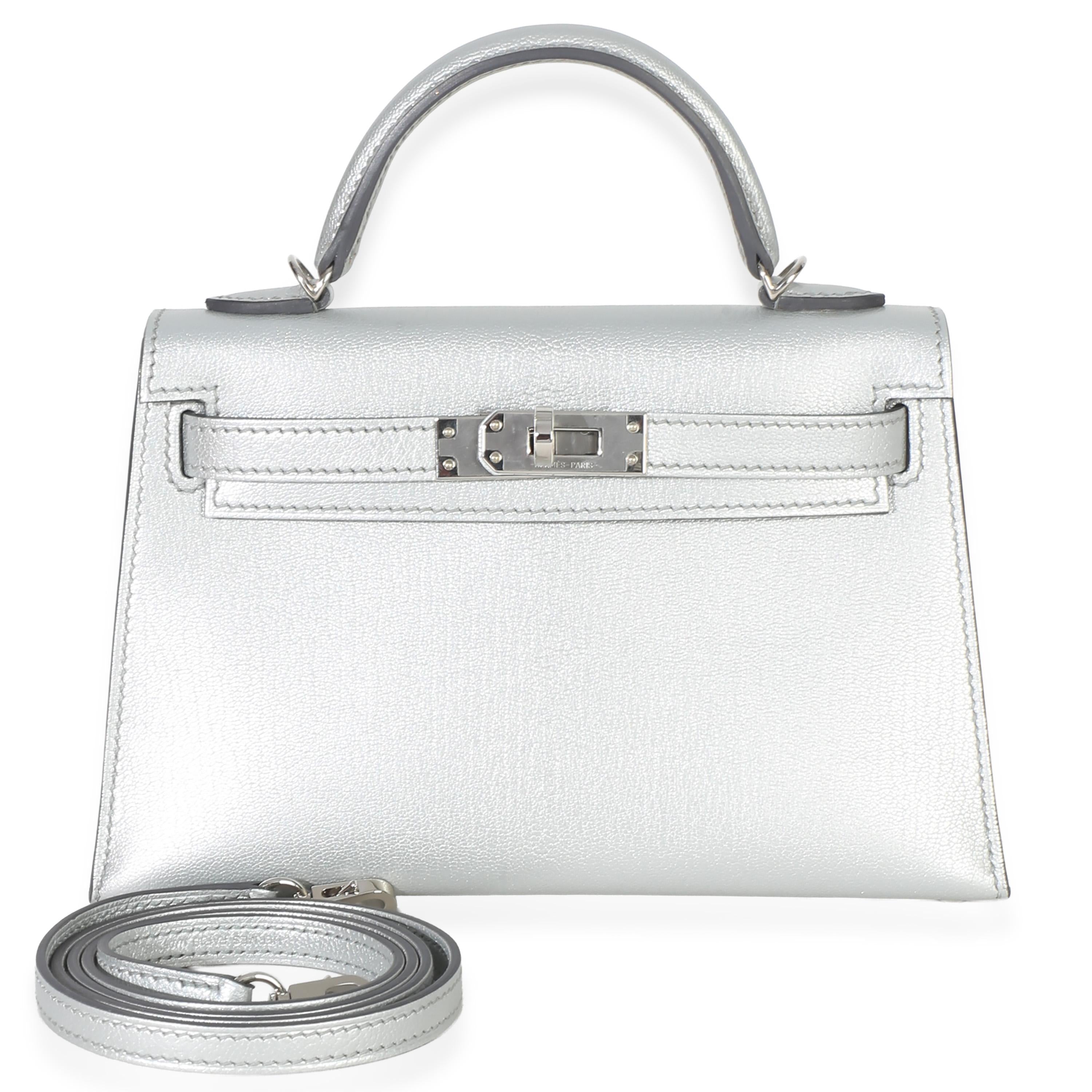 Hermès  Chevre Chamkilight Sellier Mini Kelly II 20 PHW