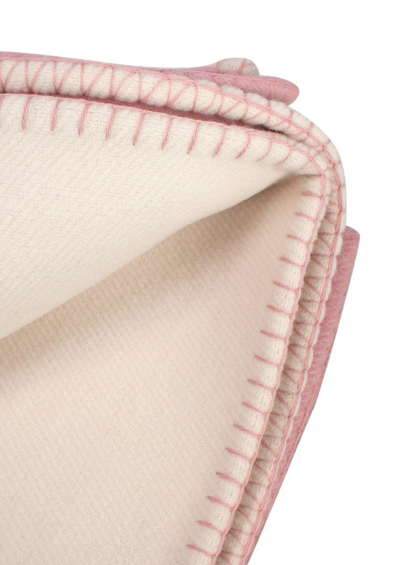 Hermes Pink Wool and Cashmere Adada Avalon Baby Blanket