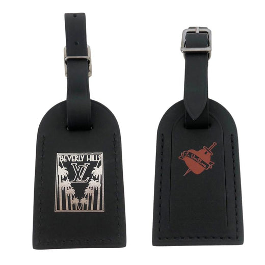 Louis Vuitton Black Beverly Hills/Dagger Heart Stamped Luggage Tag