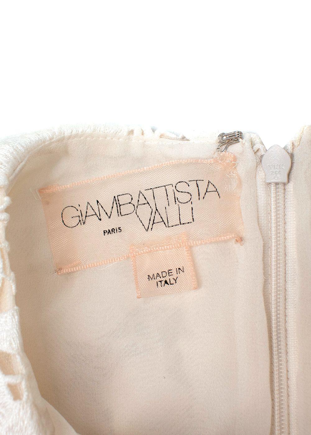 Giambattista Valli white & black lace mini dress