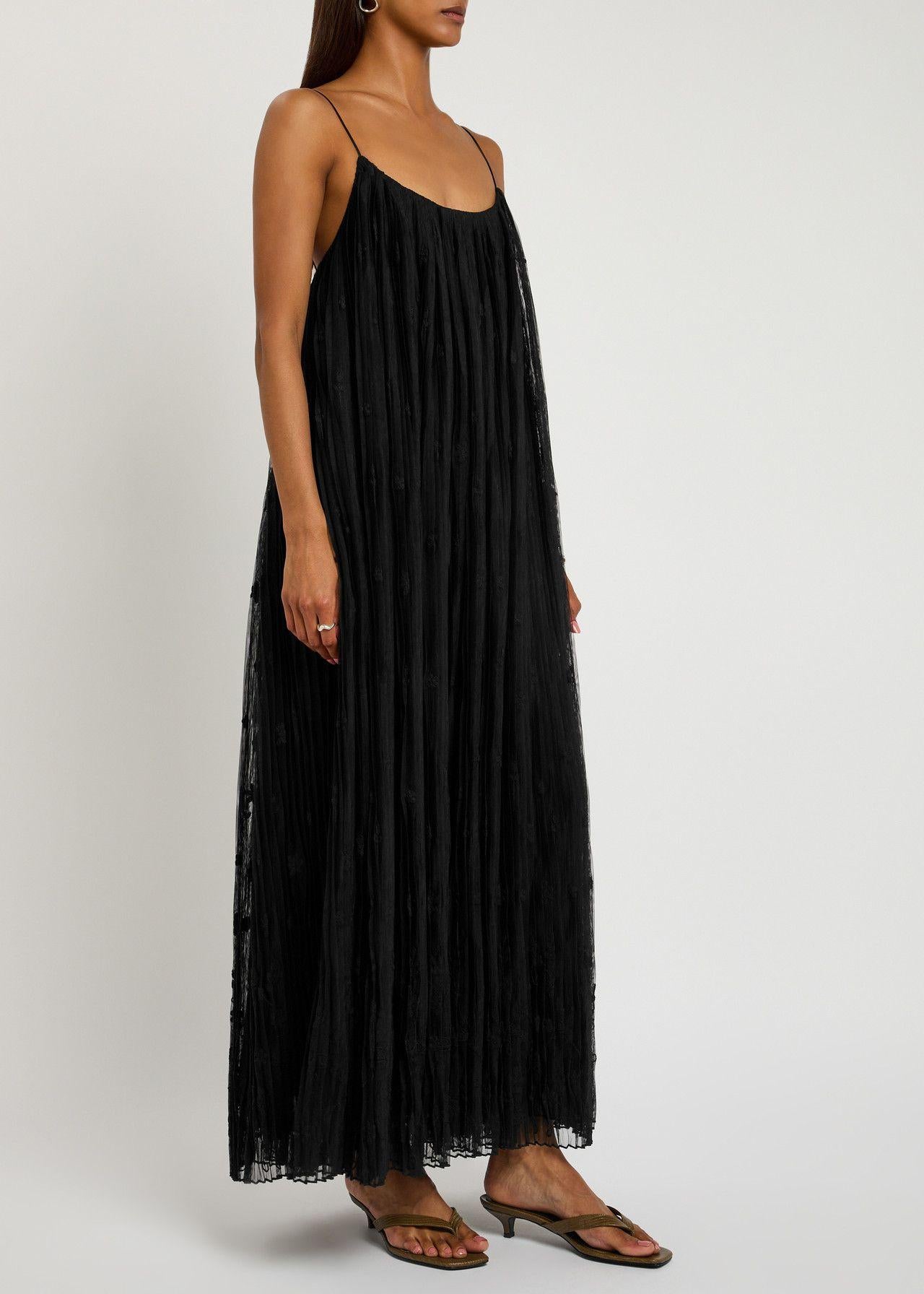 Toteme Floral-Embroidered tulle Maxi Dress