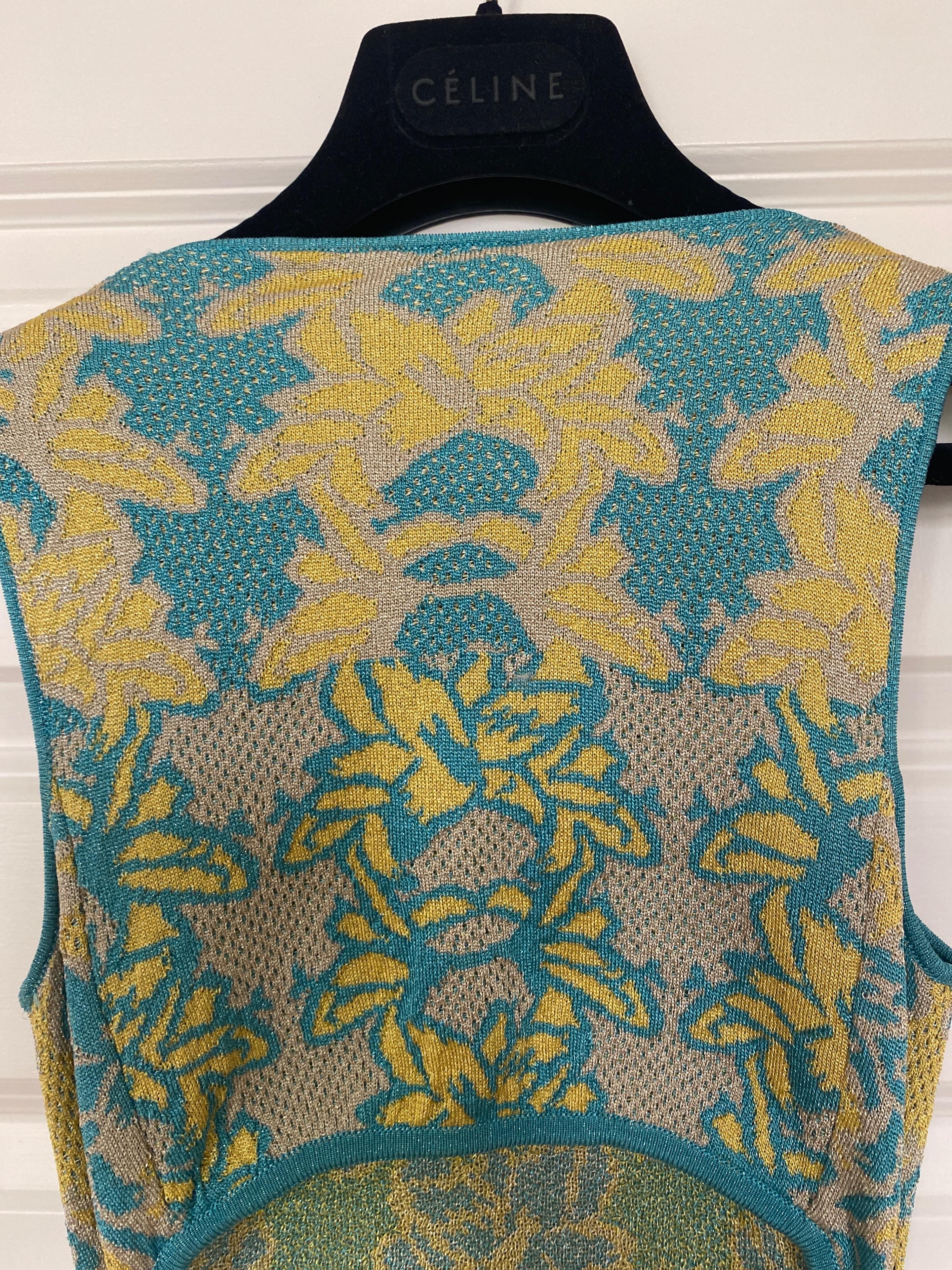 M Missoni Jacquard Knit Cut-out Back Dress