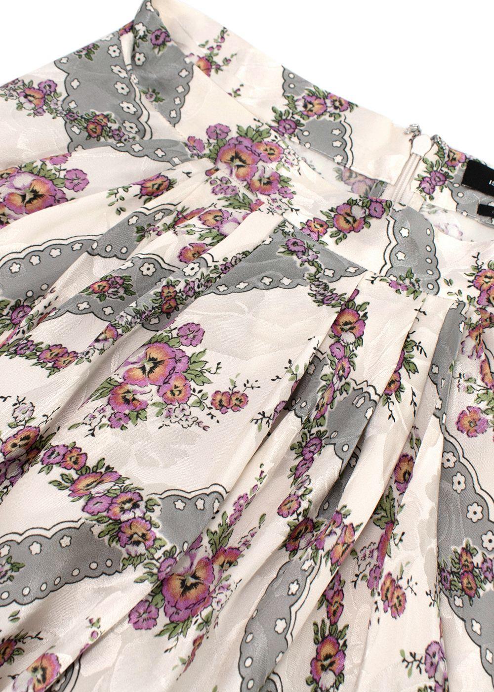 Isabel Marant Floral Print Ruched Asymmetric Skirt