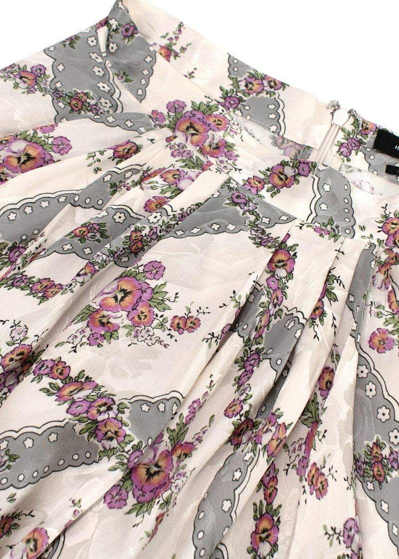 Isabel Marant Floral Print Ruched Asymmetric Skirt