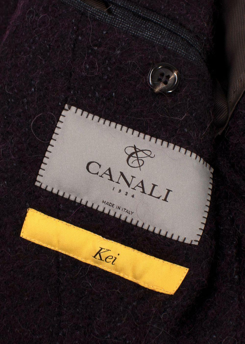 Canali Aubergine Kei Coat