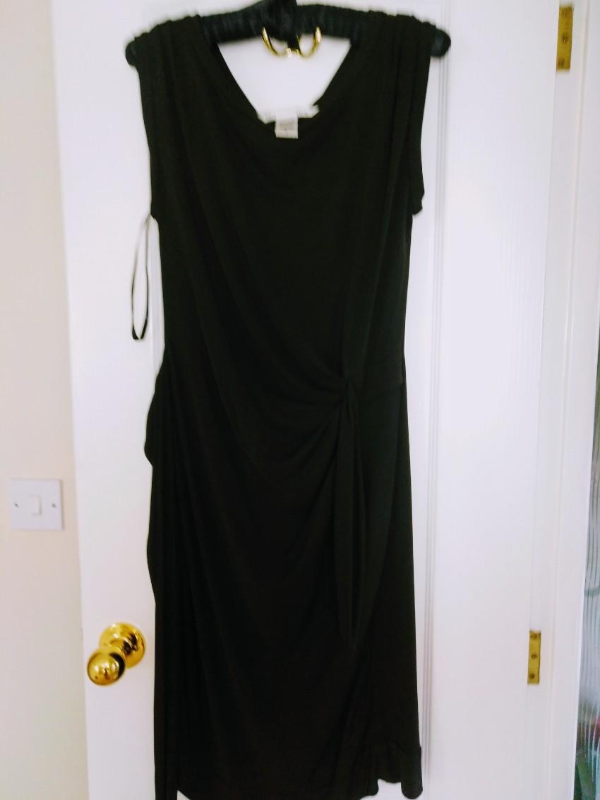 Diane Von Furstenberg Black Classic Draped Dress