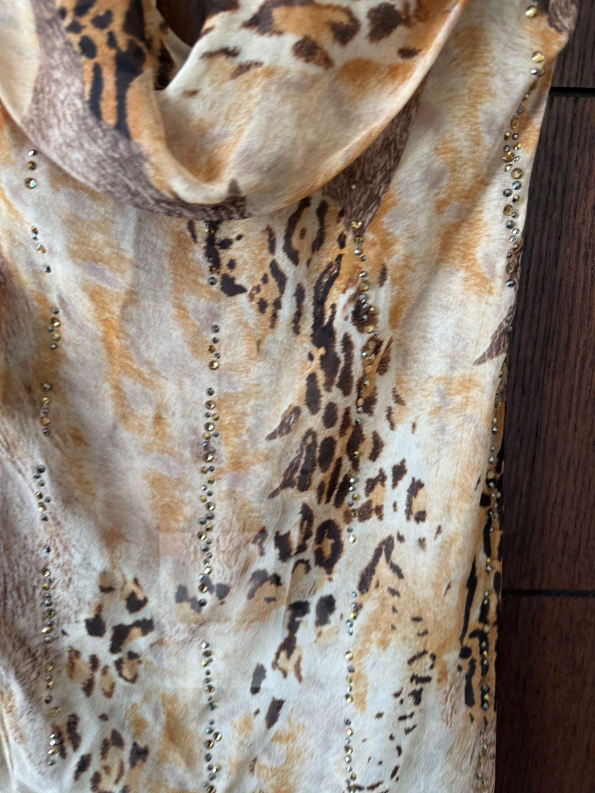 Alessandra Rich Leopard-Print Silk Georgette Gown