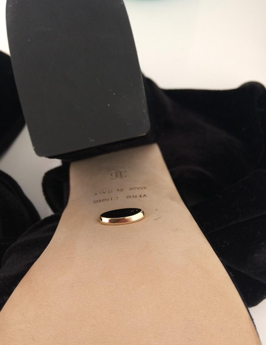 Sergio Rossi Black Velvet Knot Mules