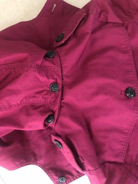 pink cotton gabardine trench coat