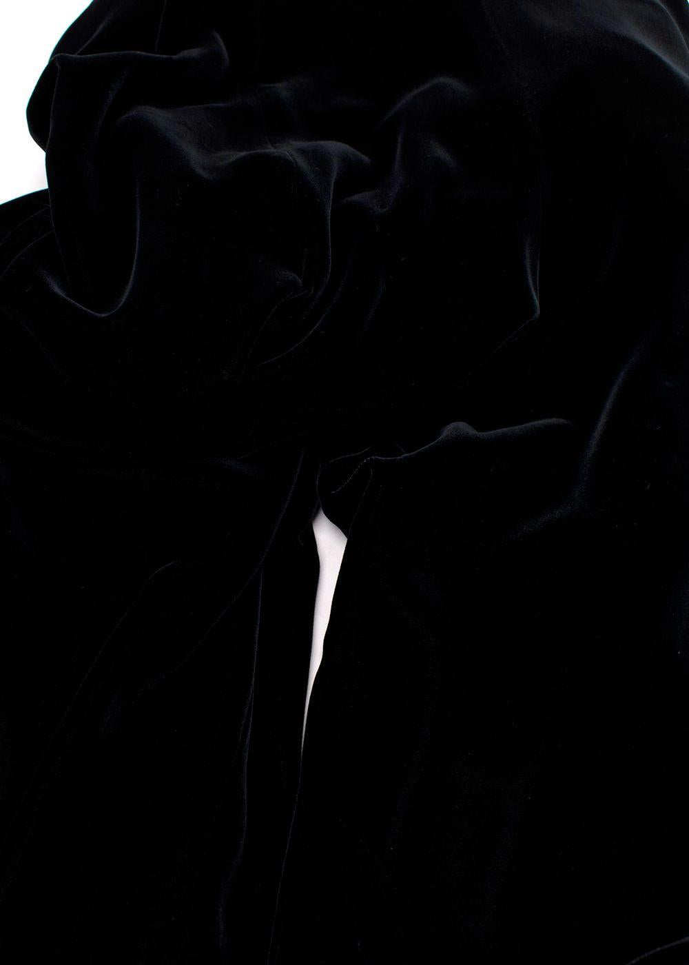 Saint Laurent Edition Soir Black Velvet Wide Leg Trousers