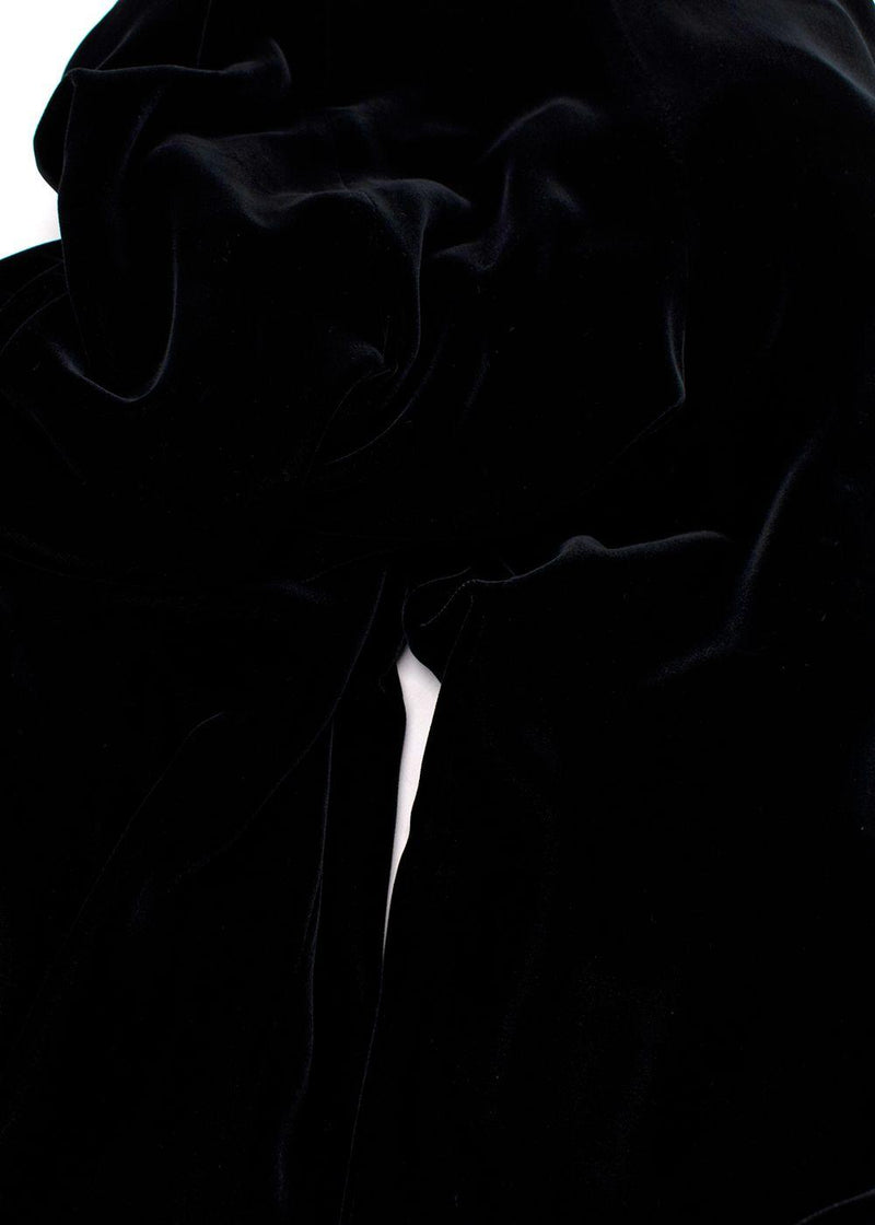 Saint Laurent Edition Soir Black Velvet Wide Leg Trousers